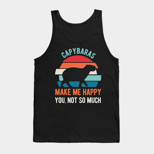 Funny Capybara Tank Top by TheVintageChaosCo.